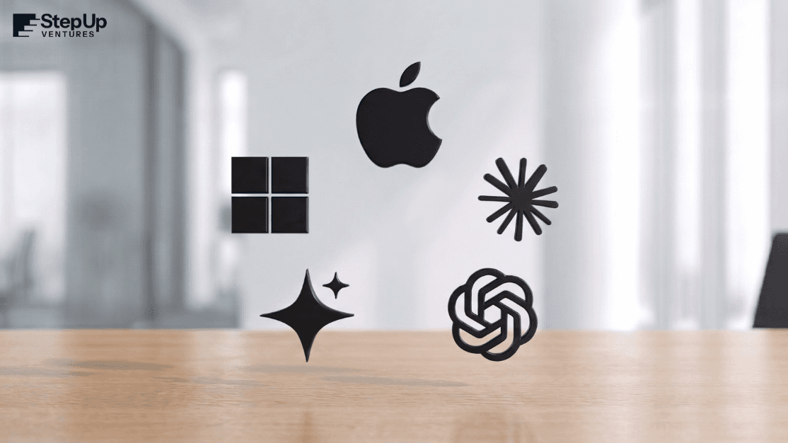 StepUp Ventures visual for Winners and Losers in the AI Race: Product Strategy Decides Everything