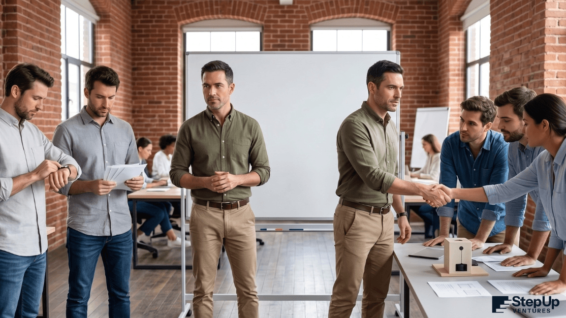 StepUp Ventures visual for Your Startup Is Not a Freelance Project