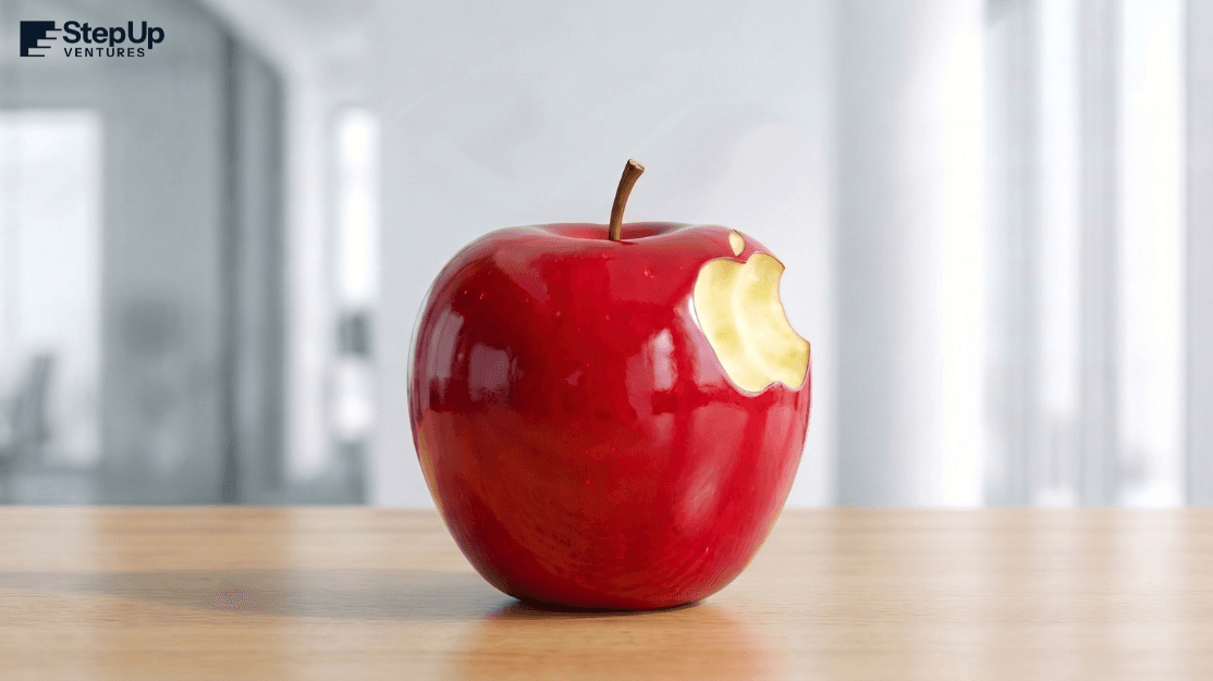 StepUp Ventures visual for We Salute Tim Cook, the Supply Chain Wizard